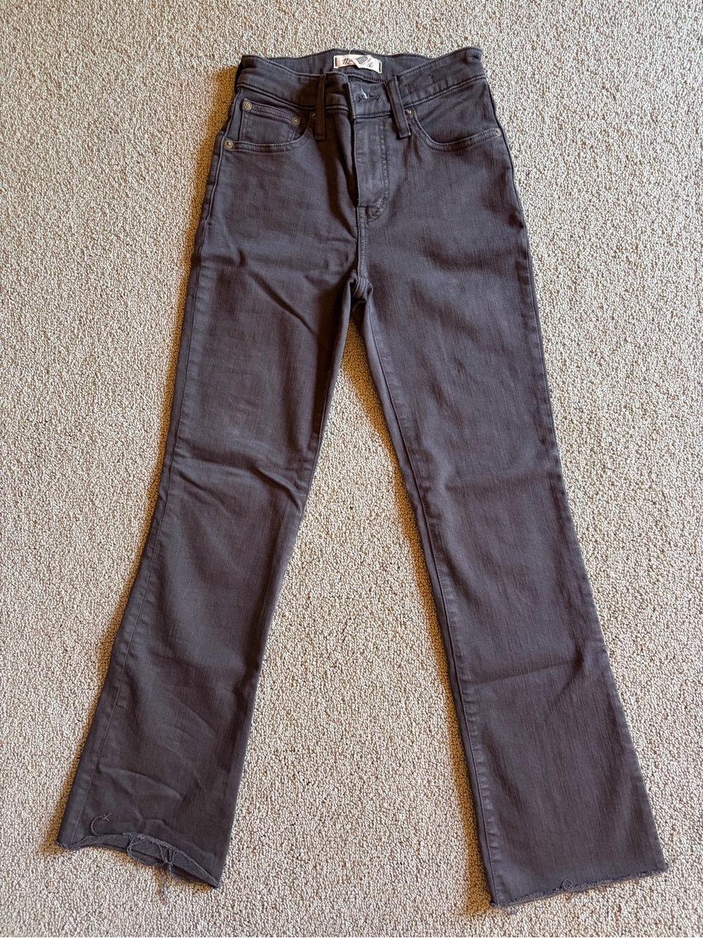 Madewell Dark Charcoal Flare Jeans
